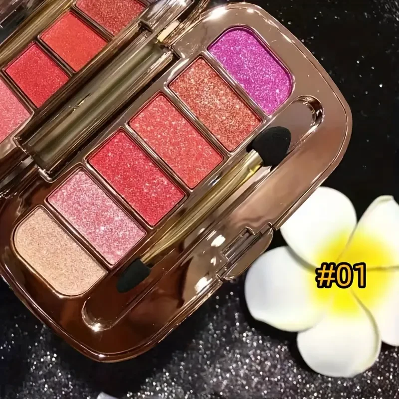 6 colors Diamond Pearly Glitter Eyeshadow Palette