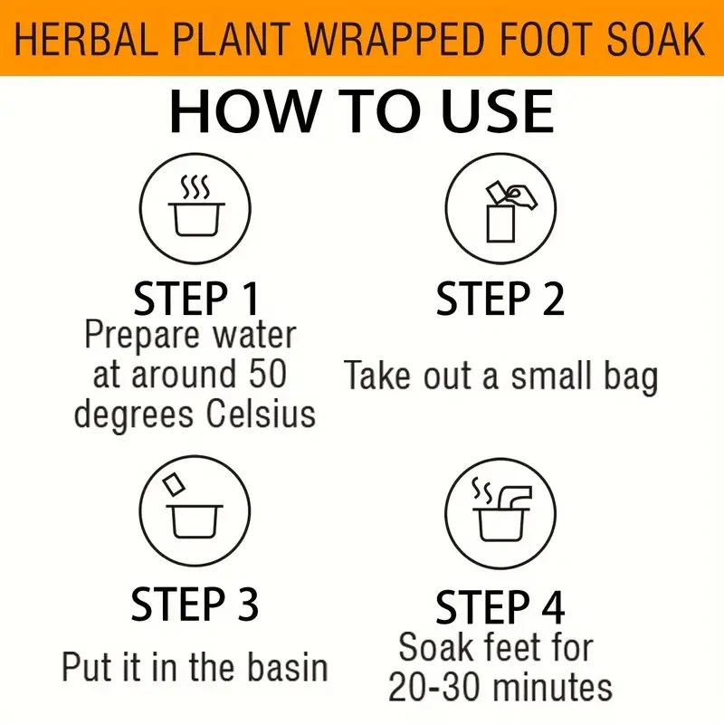 Xioimy 40pcs Ginger Herbal Foot Soak Pack