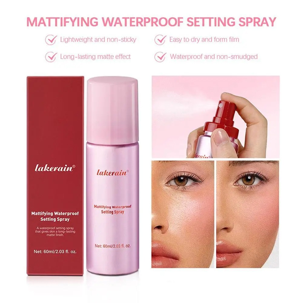Mattifying Waterproof Setting Spray Oil Control and Non-Sticky Makeup Fixer