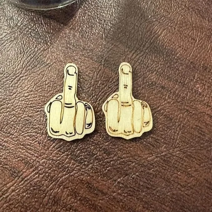 Middle Finger Gift Jar Wood Products