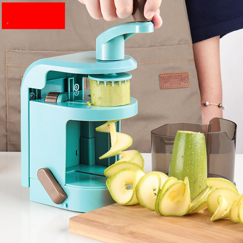 Spiral Grater, Vertical Hand-Operated Filament Vegetable Cutter, Salad Artifact, Vegetable Cutter