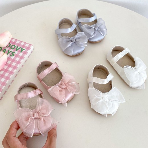 Breathable Soft Bottom Bowknot Women's Baby Shoes