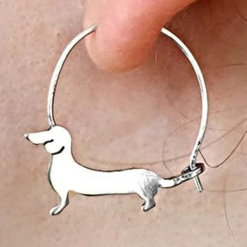 Puppy Animal Ear Ring Female Hunting Dog Cute Cute Stylish Versatile Earrings