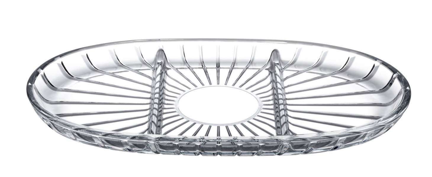 Elegant Divided Oval Plate 28x16.5cm - Pasabahce