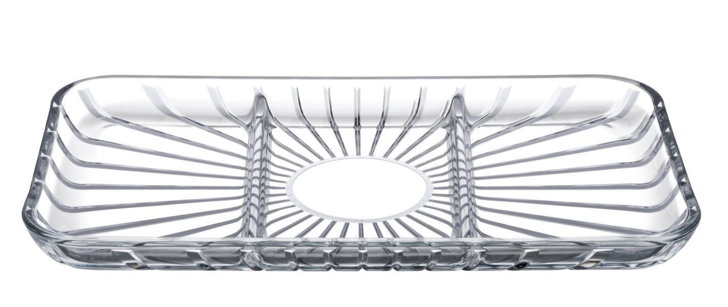 Elegant Divided Rectangle Plate 28x16.5cm - Pasabahce