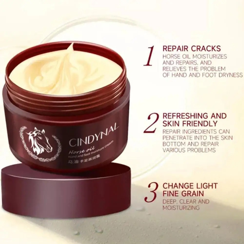 120g Horse Oil Hand and Foot Cream  Hydration and Moisturizing for Fall and Winter