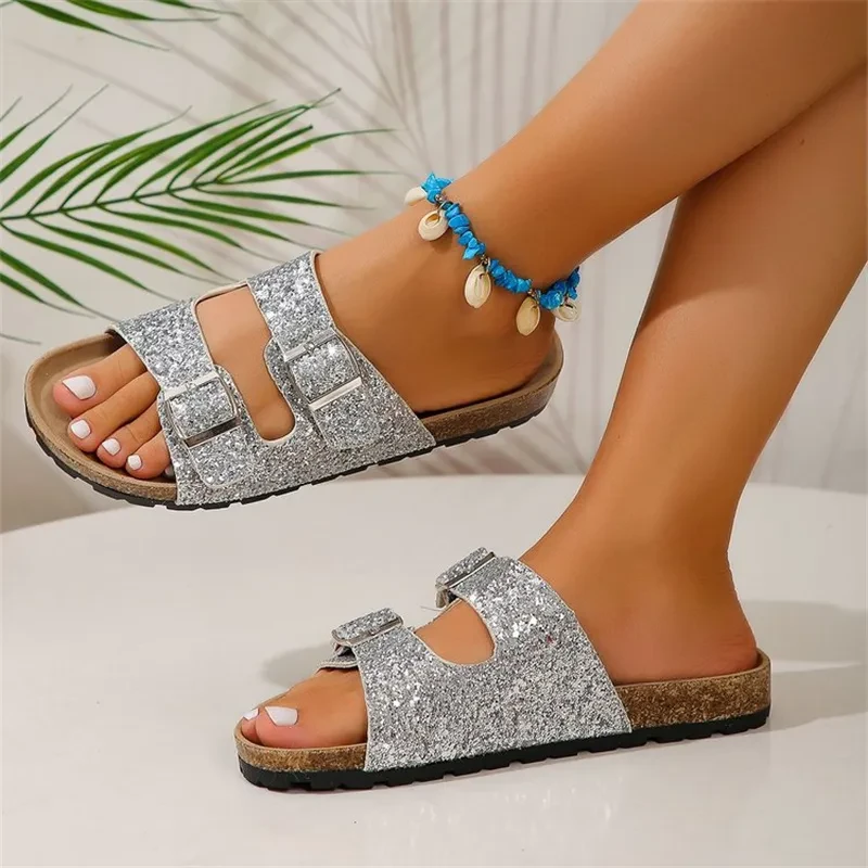 Double Buckle Sandals For Women
