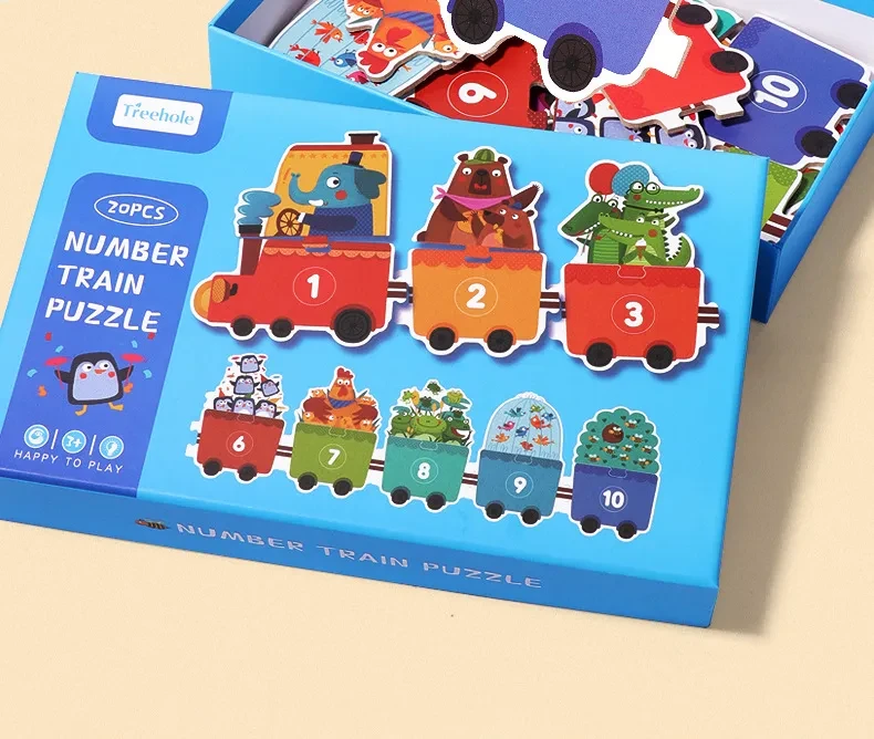 Manufacturer Color Digital Animal Puzzle Toy Children's Puzzle Scientific And Educational Toy Cross-border Train Gift