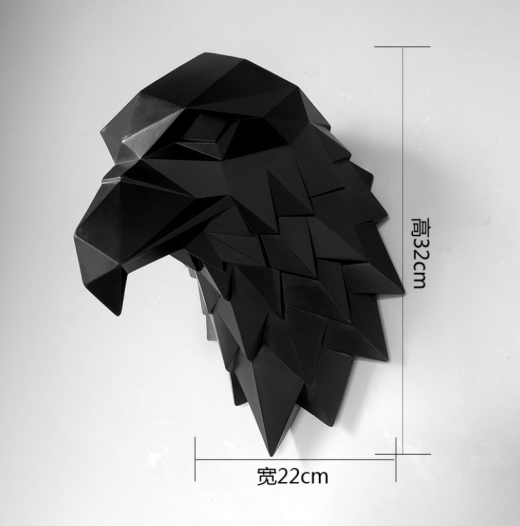 Geometric eagle head wall decoration wall hanging living room TV background wall hanging creative animal head wall decoration