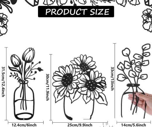 Silhouette Vase Combination Wall Decoration