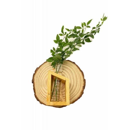 Natural Solid Wood Green Plant Decoration Wall Hanging Decoration