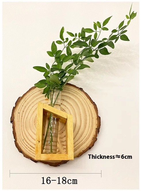 Natural Solid Wood Green Plant Decoration Wall Hanging Decoration