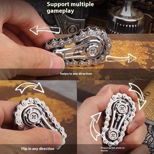 Big And Small Gear Chain Fingertip Gyro Decompression Toy