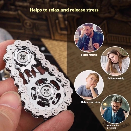 Big And Small Gear Chain Fingertip Gyro Decompression Toy