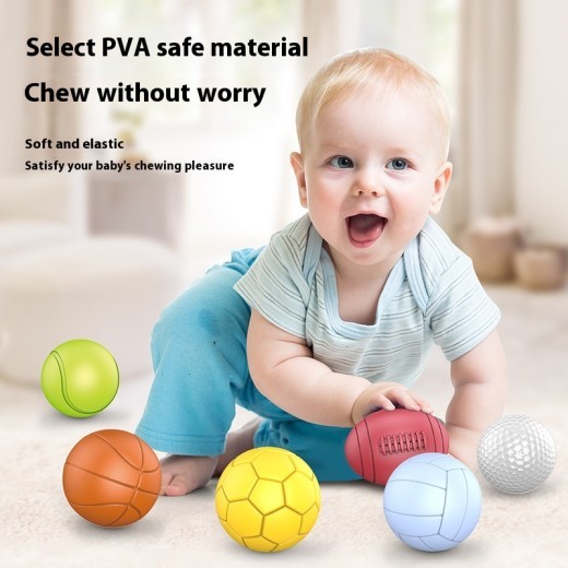 Silicone Manhattan Grip Training Baby Touch Perception Ball