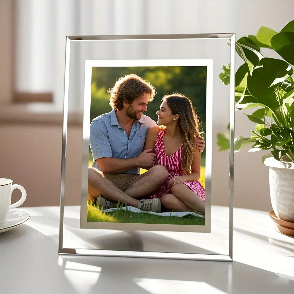1pc Customizable Glass Photo Frame A Personal Touch for Your Favorite Memories