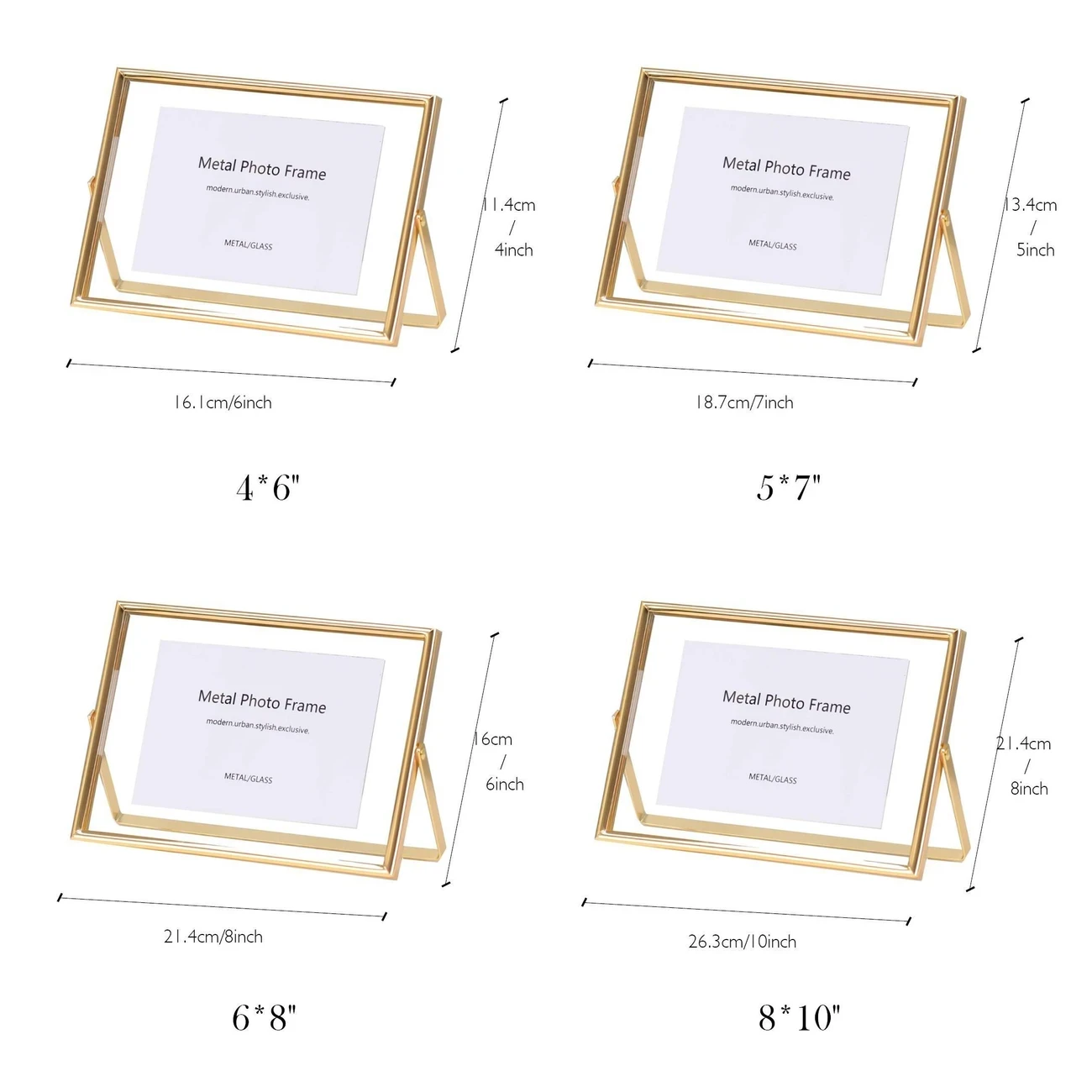 Elegant Golden Floating Photo Frame  A Stunning Display for Your Cherished Memories