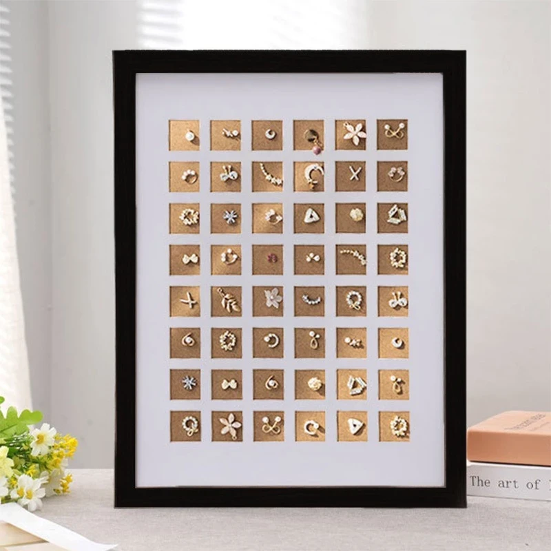 Photo Frame Collage  Customizable 48-Photo Picture Frame  Solid Wood & HD Glass Vertical Oblong Casual Frame, Perfect for Mother's Day, Anniversaries & Home Decor