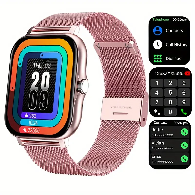 Smart Watch for Android & iOS - Men's/Women's Watch with Call, Information Reminder, 4.29 cm Large Screen, Sports Step Counting, and Multiple Fitness Modes