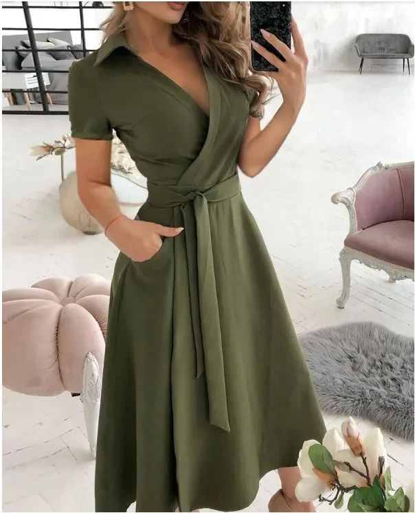 Cocktail Dress with Belt