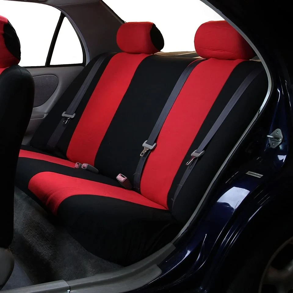 Car Seat Covers Red & Black - Fabric