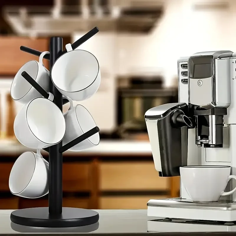 Mug Hanger Coffee Cup Holder with 6 Hooks