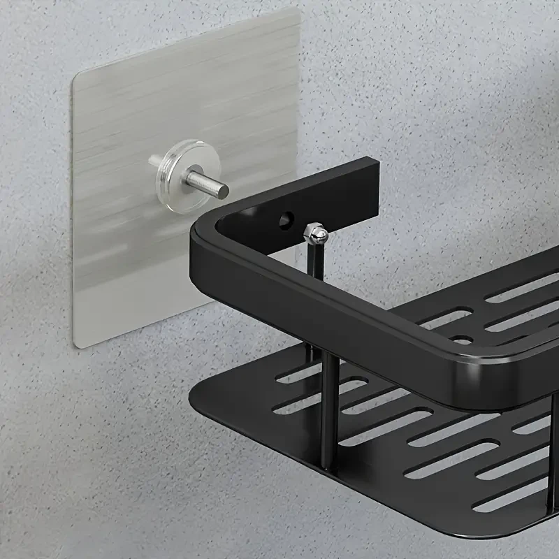 Easy-Install Aluminum Wall Shelf - No-Drill Bathroom, Kitchen & Toilet Shelf