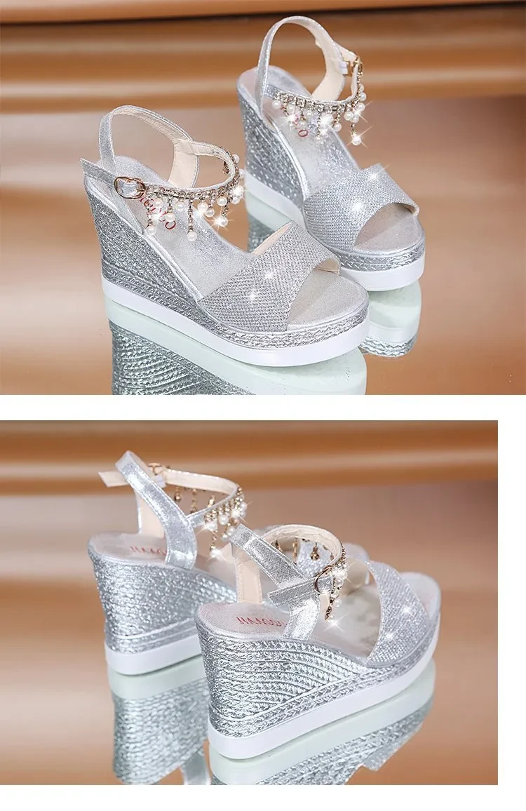 Glitter Platform Sandals