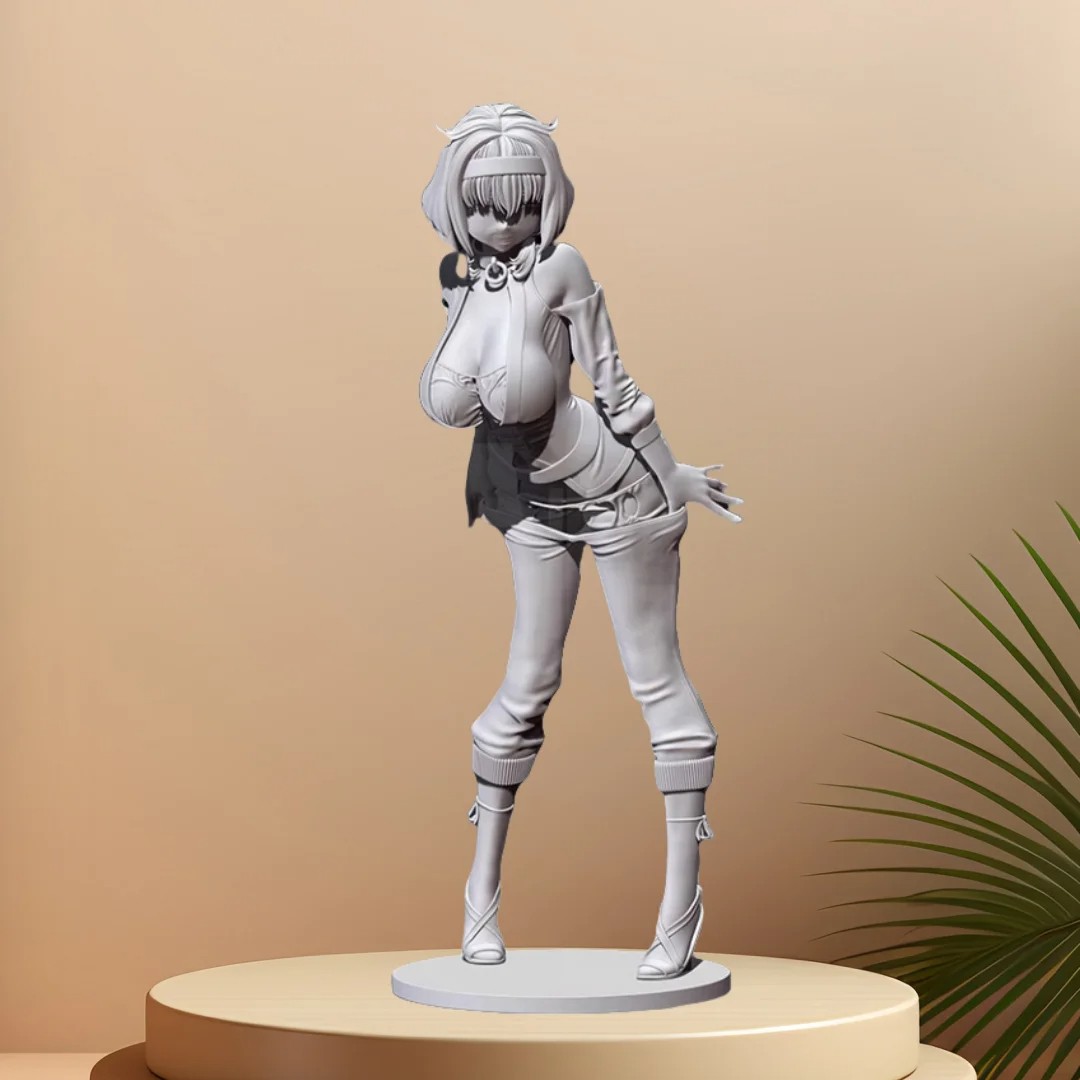 75MM Resin Unpainted Model Kit - Hot Wolf Girl - Unassembled GK 1039C