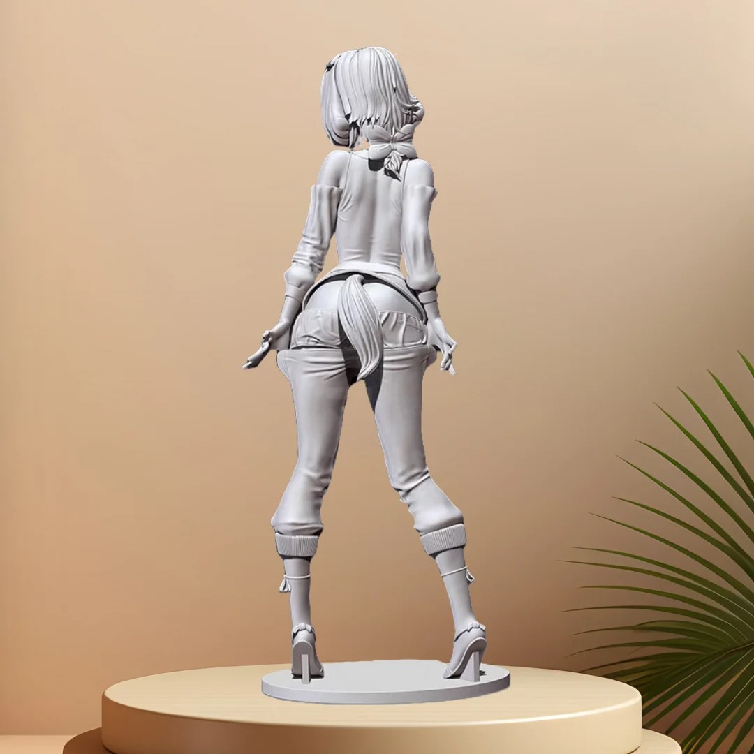 75MM Resin Unpainted Model Kit - Hot Wolf Girl - Unassembled GK 1039C