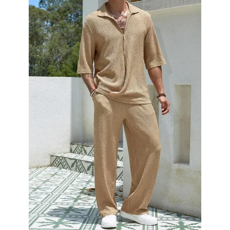 Short-Sleeved Top & Loose Trousers for Men