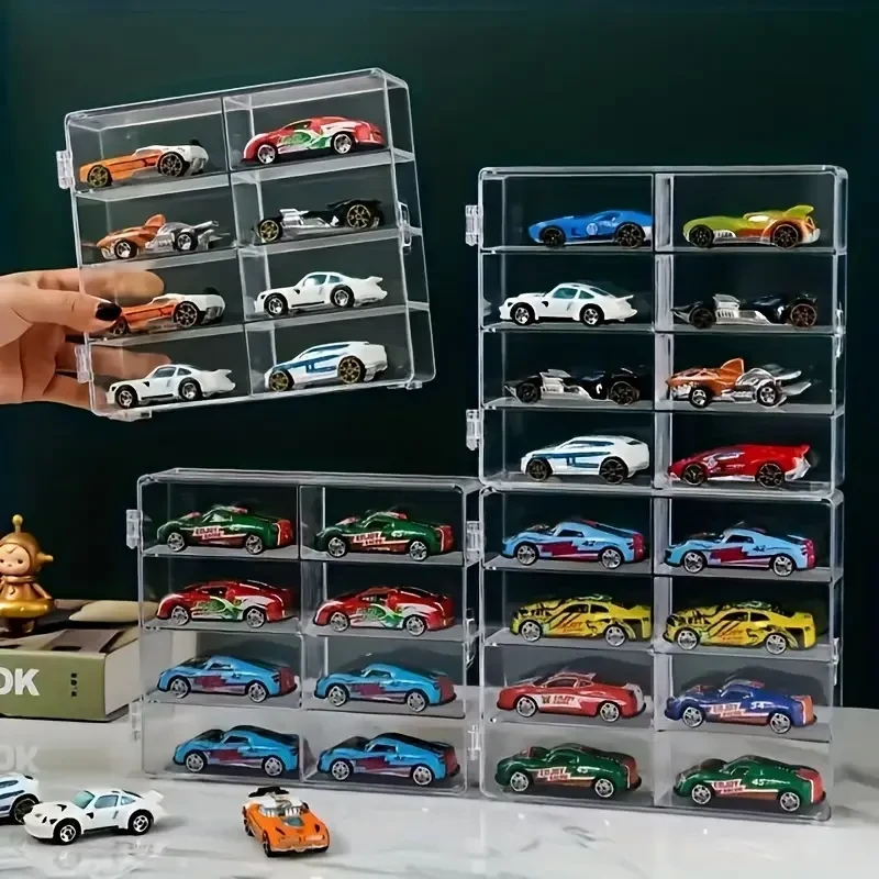 1pc 1/64 Scale Toy Cars Acrylic Display Case Perfect Showcase for Mini Toy Cars & Figures