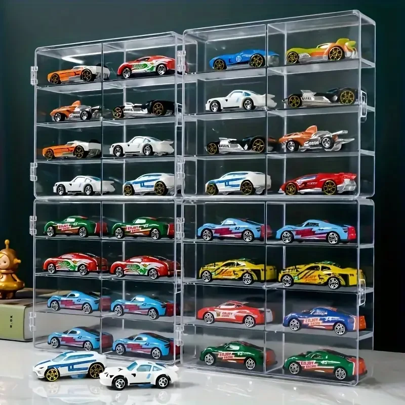 1pc 1/64 Scale Toy Cars Acrylic Display Case Perfect Showcase for Mini Toy Cars & Figures