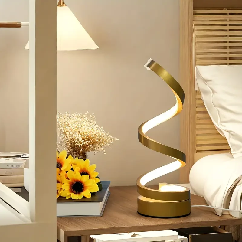 1pc Spiral Lamp - Versatile USB Lamp for Office, Bedroom, and Living Room