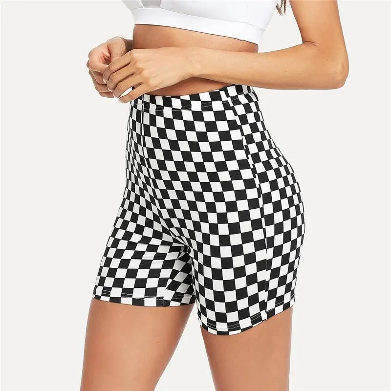 Checkerboard Shorts Womens