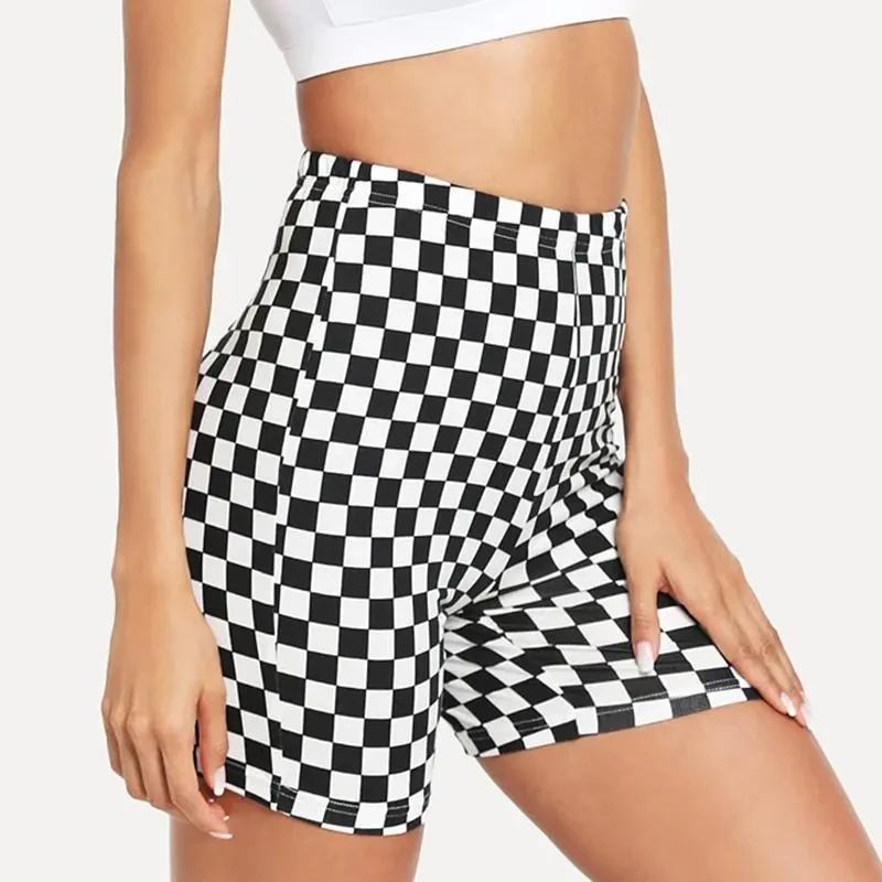 Checkerboard Shorts Womens