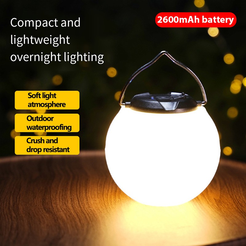 Rechargeable Camping Light Flashlight Lantern - 3000K Warm White Light Waterproof LED Flashlight for Camping and Hiking Supplies