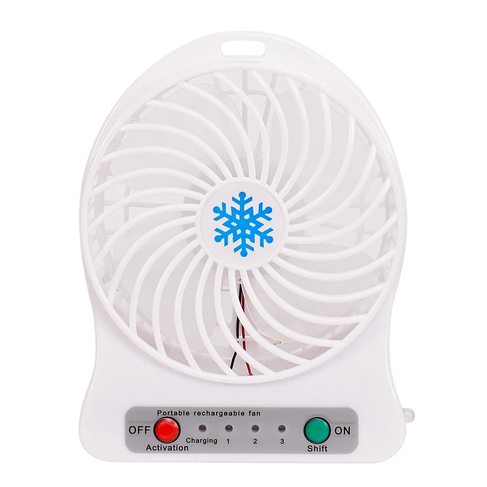 Mini Portable USB Charging Handheld Fan with LED Light - Outdoor Camping Cooling Fan