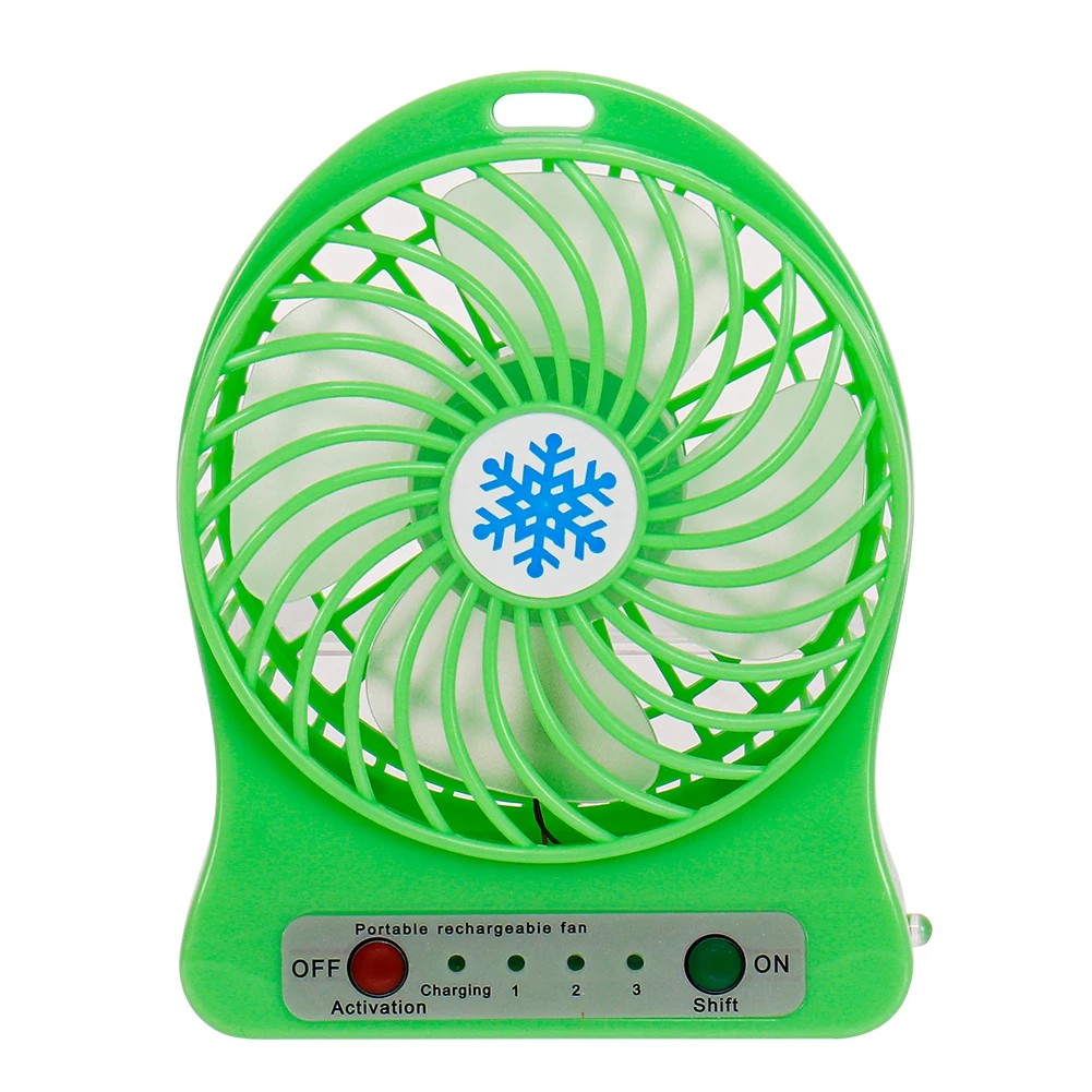 Mini Portable USB Charging Handheld Fan with LED Light - Outdoor Camping Cooling Fan