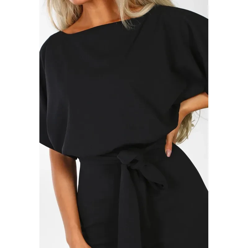 7-Color Women's Lace-up Jumpsuit