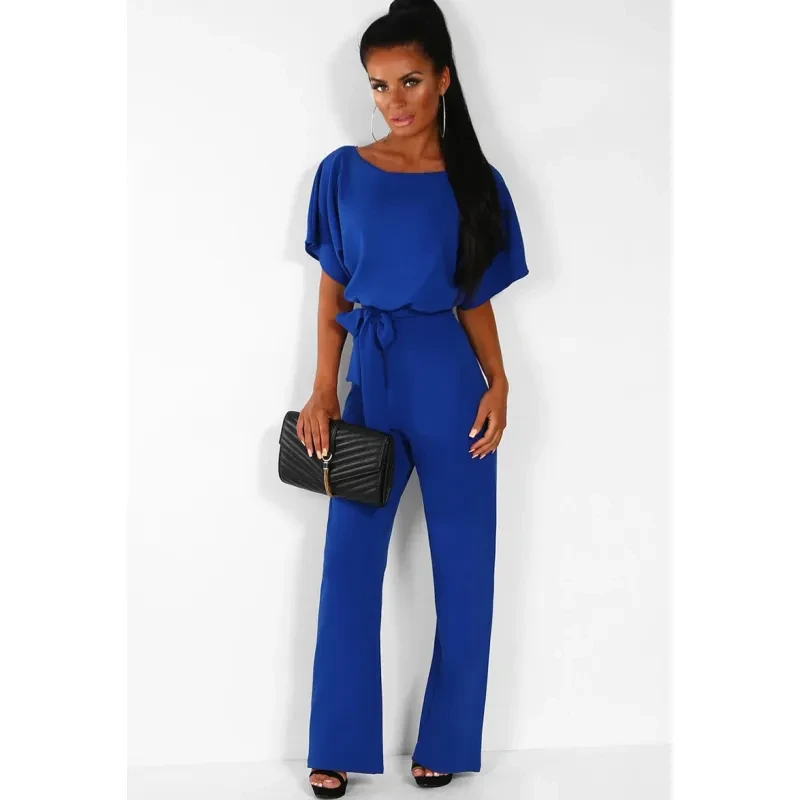 7-Color Women's Lace-up Jumpsuit