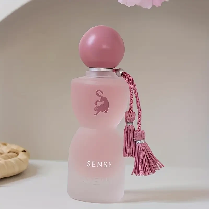 2.5oz Arabian Musk & Amber Eau de Parfum for Women & Men Long-Lasting Floral Scent with Alcohol Formula, Elegant Pink Bottle & Purple Tassels, Dubai Luxury Gift for Day & Night Wear, Unisex Premium Fragrance for Fragrance Lovers