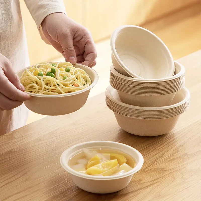 Camellia Disposable Bowl Household Thickened Lunch Box Plate Lunch Box
