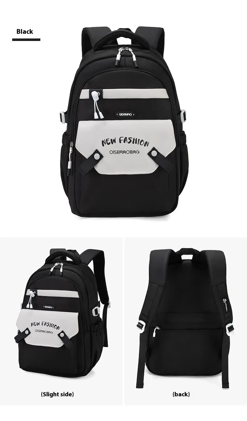 New Student Schoolbag Colorful Contrast Color Schoolbag
