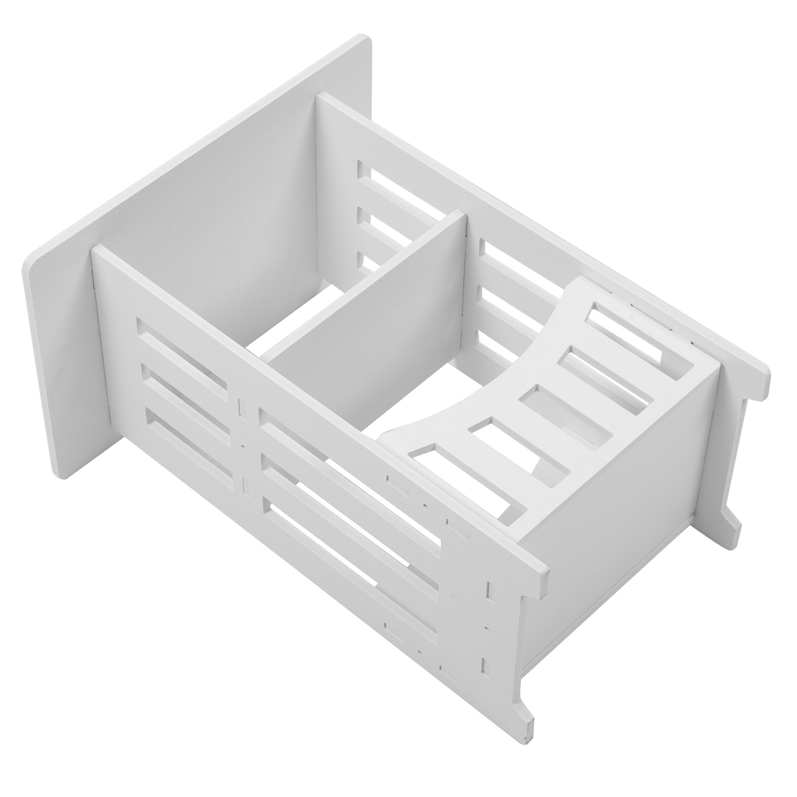 Living Room Sofa Side Table - Bedroom Nightstand, Hollow Bedside Table for Room, White Sofa Side Table for Bedroom