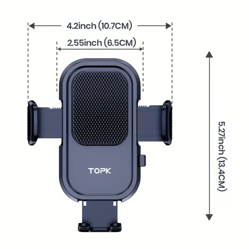 Car Phone Holder Mount - TOPK 360 Rotation Phone Mount with Hook Clip for Car Air Vent