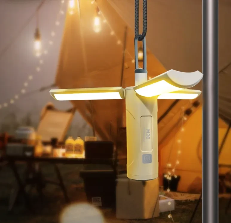 Outdoor LED Camping Lamp Folding Light Type-C USB Function For Emergency Flashlight Lantern