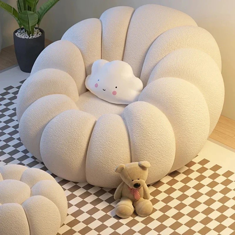 Relaxing Balcony Sofa Chair: Modern Lazy Sofa with Footstool for Cozy Comfort