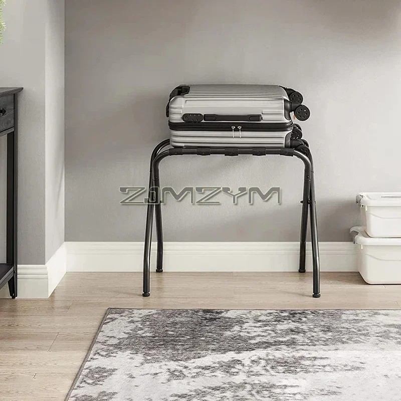 Luggage Rack: Foldable Suitcase Stand with Steel Frame for Guest Room
