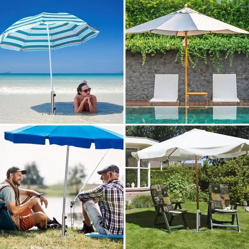 Outdoor Umbrella Ground Stake: Heavy Duty Multipurpose Sand Anchor for Patio